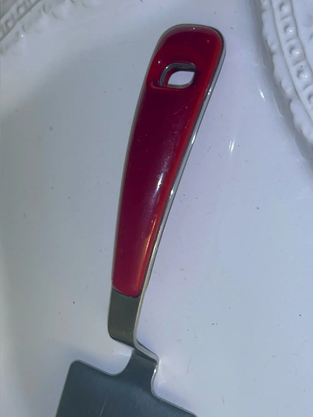 Guzzini Vintage Red Handled Stainless Steel Pie/Cake Server